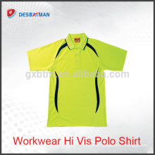 LARANJA / AMARELO Tradies Safety POLO Shirts Cool Segurança Safety Work wear Homens